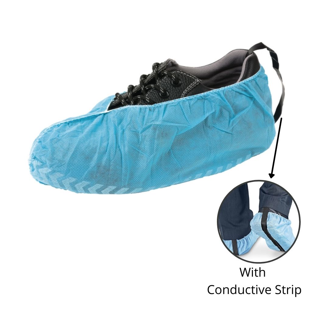 ESD Shoe Cover with Conductive Strip (Non-Woven) - 50 Pair Per Pack