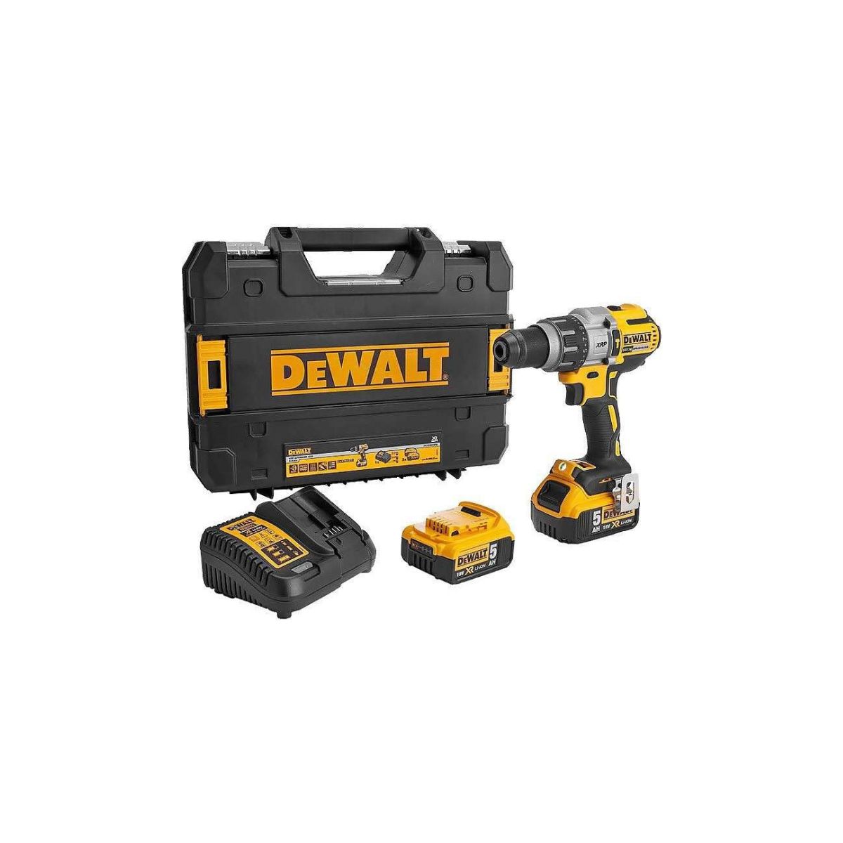 DeWalt (DCD996P2-QW) 18V, 5.0Ah Premium Hammer Drill Driver, Brushless
