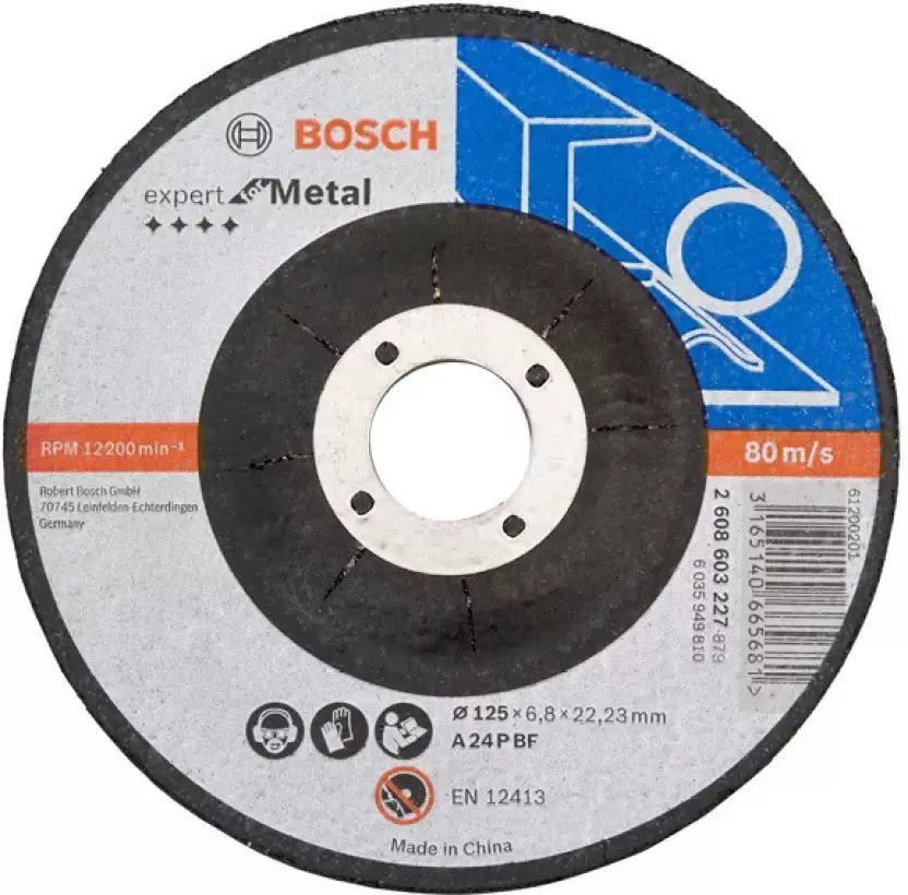 BOSCH 2608603227 Grinding Wheel Metal 125mmx6.8mm