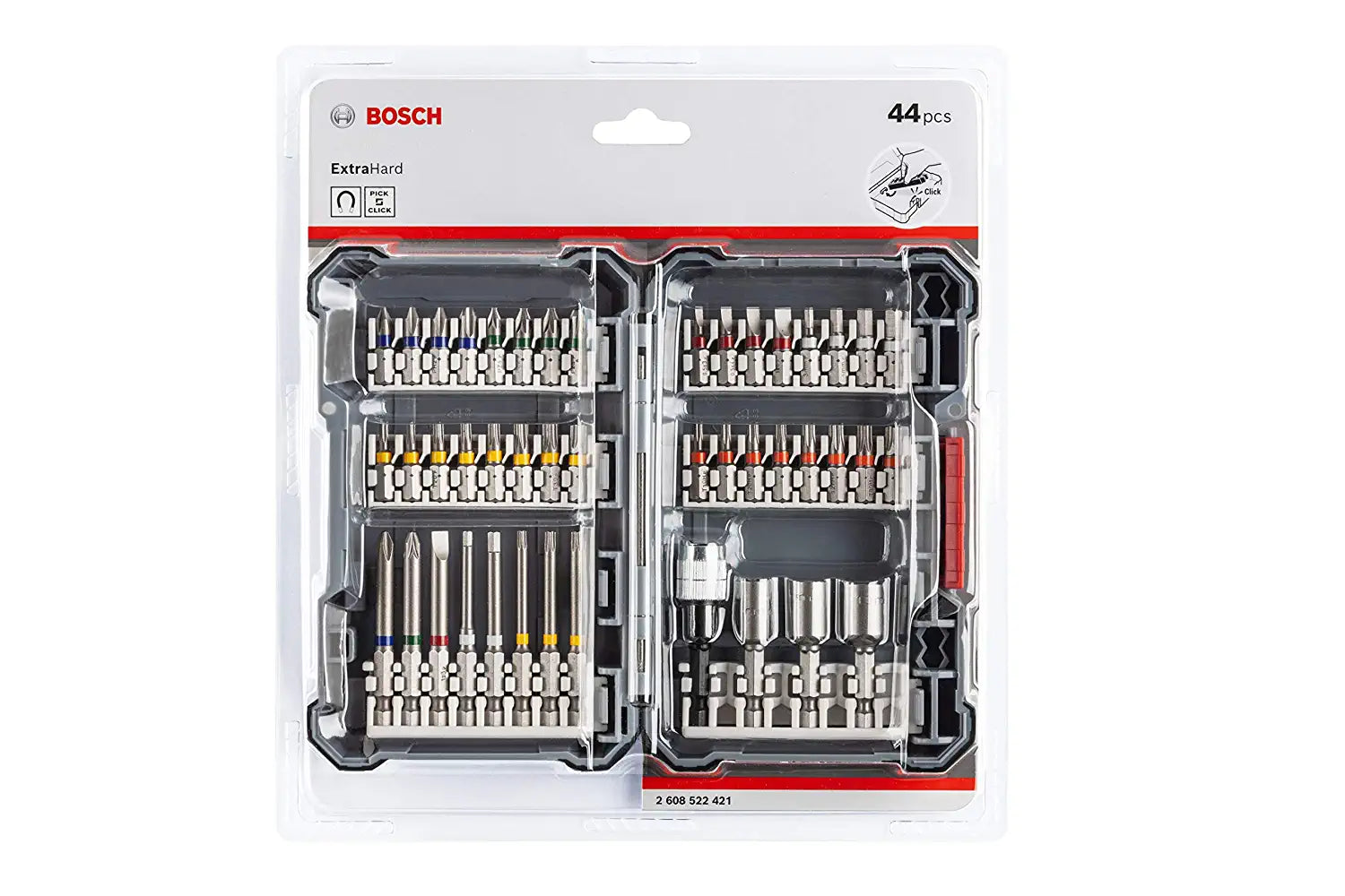 Bosch Pick & Click Mixed Bit Set (44 Pieces)