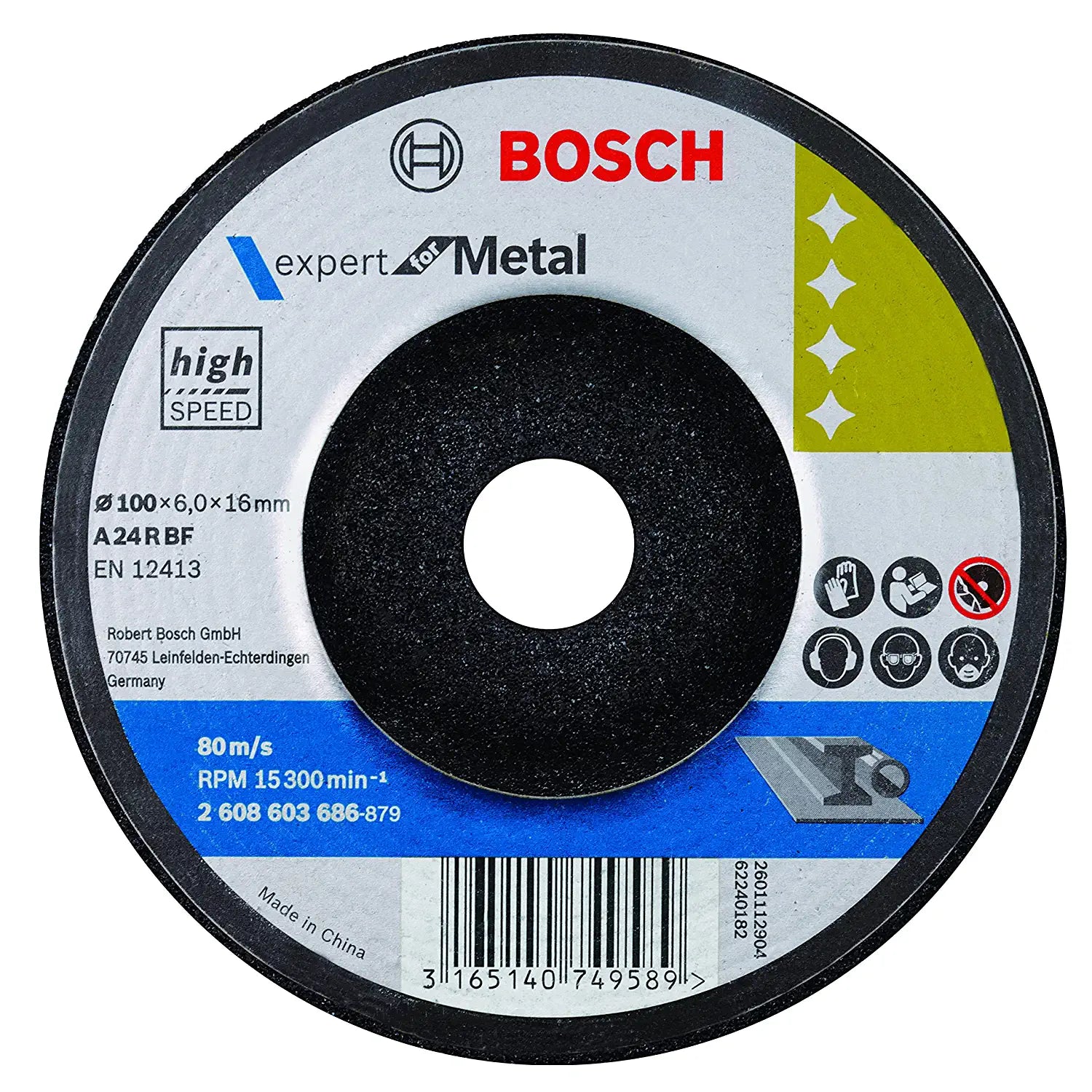 Bosch  Professional (2608603686) Grinding Wheel Expert for Metal- 4inch/100mm - Pack of 100