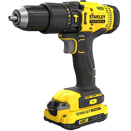 Stanley Fatmax 20V 50 Nm 2Ah V20 Cordless Drill Driver, SCD700D2K with 2 Batteries
